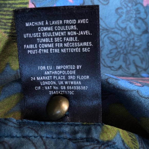 ANTHROPOLOGIE VANESSA VIRGINIA Silk button front ruffle shirt, size 4 - Picture 8 of 9